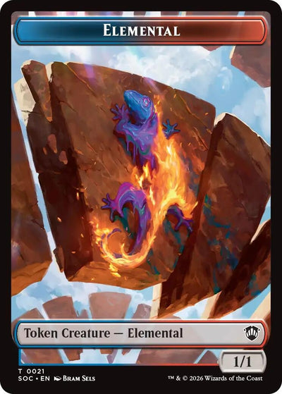 Elemental (0021) // Phyrexian Myr Double-Sided Token (Commander: Secrets of Strixhaven) (21 // 8)