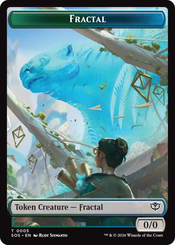 Image for Fractal (0005) // Spirit (0011) Double-Sided Token (Secrets of Strixhaven) (5 // 11) - Magic: The Gathering