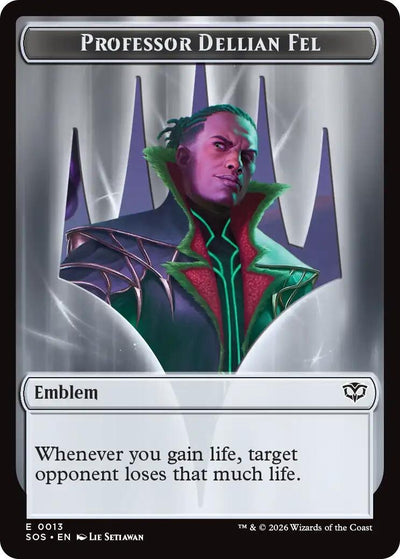 Professor Dellian Fel  // Pest (0008) Double-Sided Token (Secrets of Strixhaven) (13 // 8)