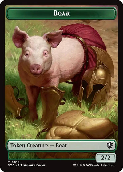 Boar // Frog Lizard Double-Sided Token (Commander: Secrets of Strixhaven) (15 // 16)