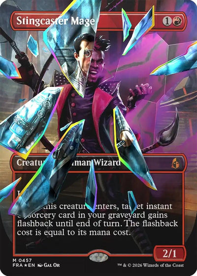 Stingcaster Mage (Borderless) (Facet Foil) (0457) (Reality Fracture) (457) (FRA)