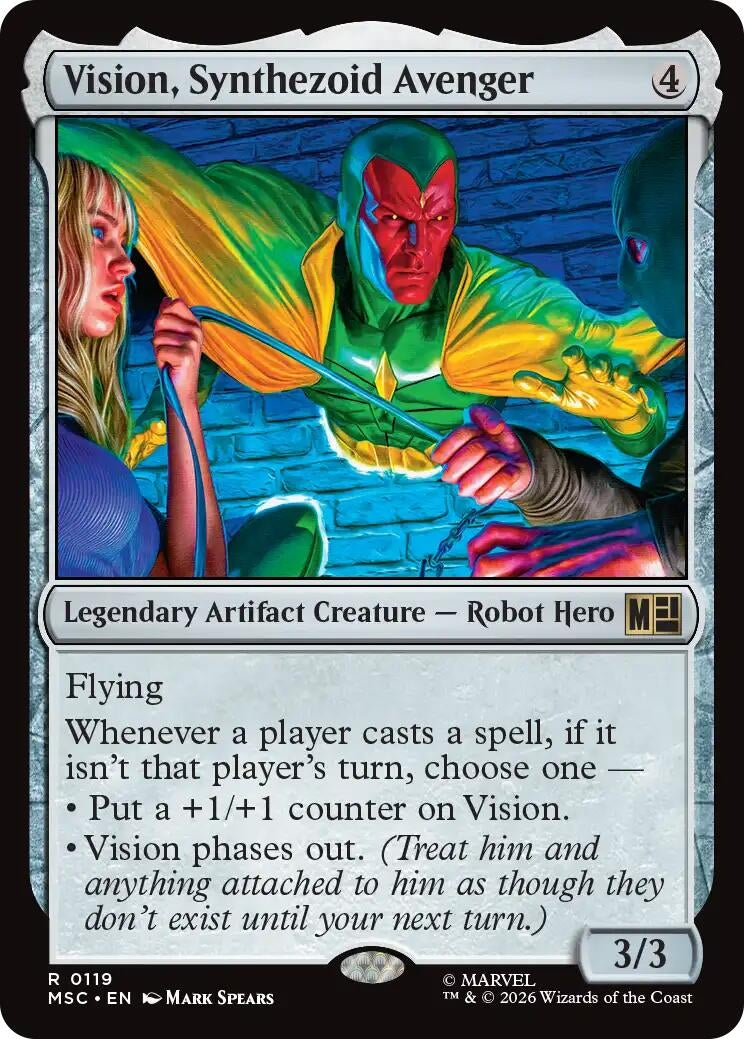 Image for Vision, Synthezoid Avenger (Surge Foil) (Commander: Marvel Super Heroes) (119) - Magic: The Gathering