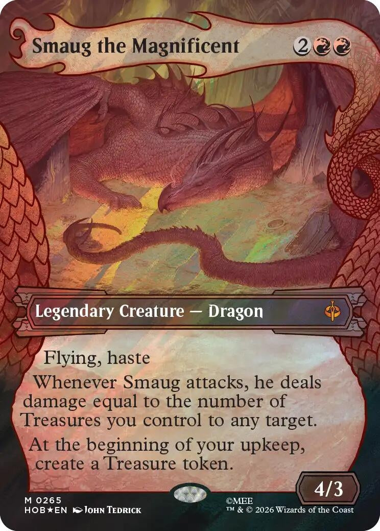 Image for Smaug the Magnificent (Showcase) (Surge Foil) (The Hobbit) (265) (HOB) - Magic: The Gathering