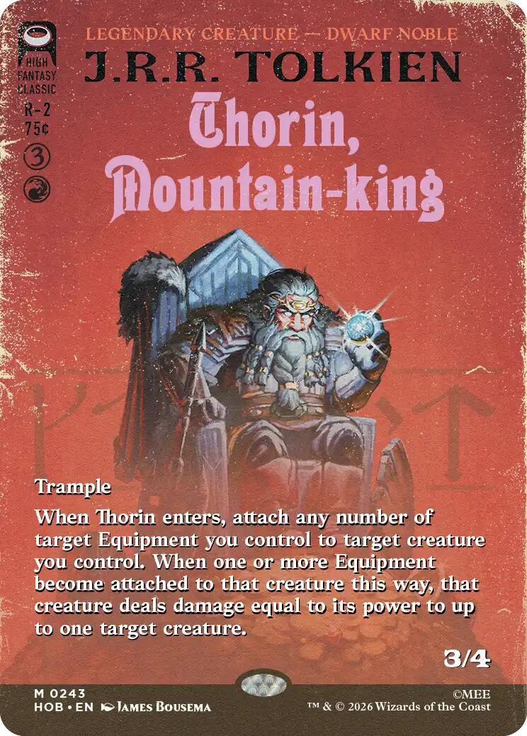 Image for Thorin, Mountain-king (Borderless) (The Hobbit) (243) (HOB) - Magic: The Gathering
