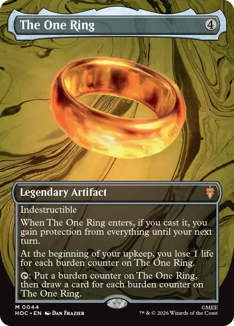 Image for The One Ring (Borderless) (The Hobbit: Eternal-Legal) (44) (HOC) - Magic: The Gathering