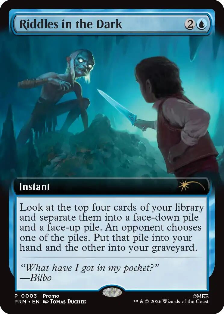 Image for Riddles in the Dark (Extended Art) (Promo Pack: The Hobbit) (3) (PRM) - Magic: The Gathering
