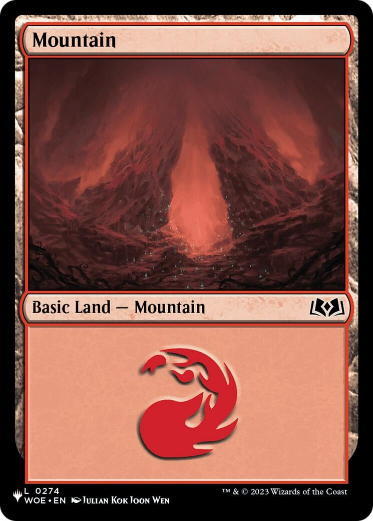 Image for Mountain (0274) (WOE) (The List Reprints) (274) (LIST) - Magic: The Gathering