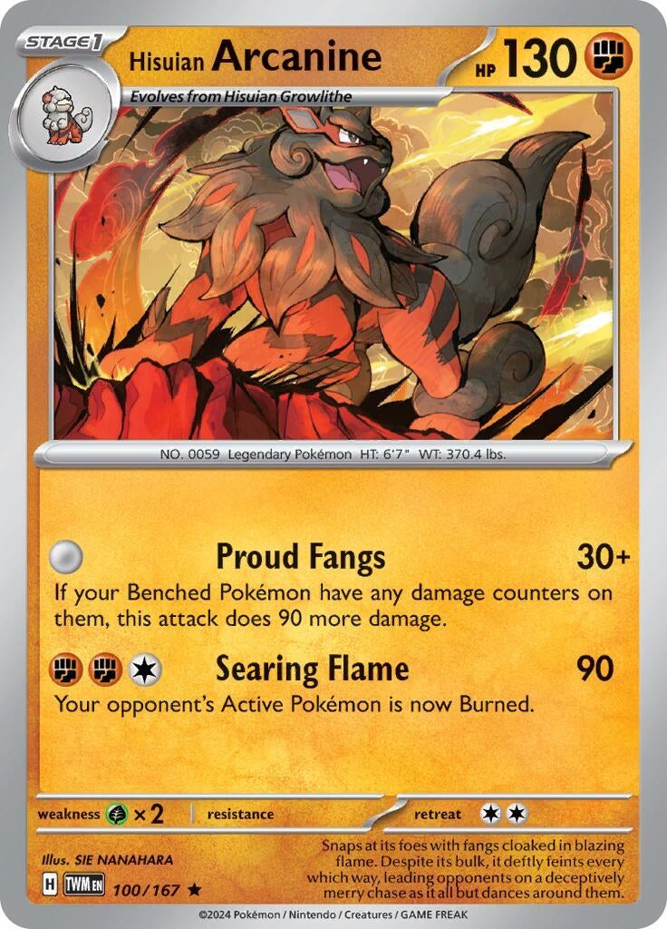 Image for Hisuian Arcanine - 100/167 (Non-Holo) (Deck Exclusives) (100/167) - Pokemon