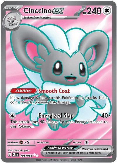 Cinccino ex (ME04: Chaos Rising) (105/086)