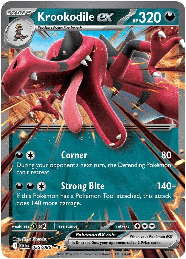 Krookodile ex (ME04: Chaos Rising) (055/086)