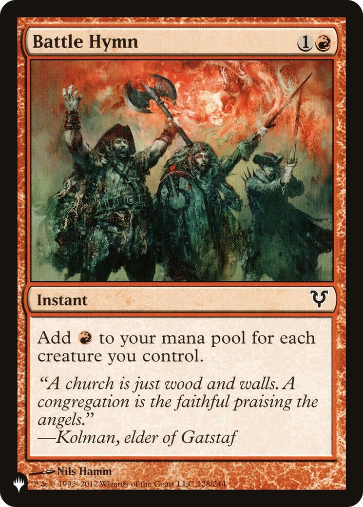 Image for Battle Hymn (The List Reprints) (128) (LIST) - Magic: The Gathering