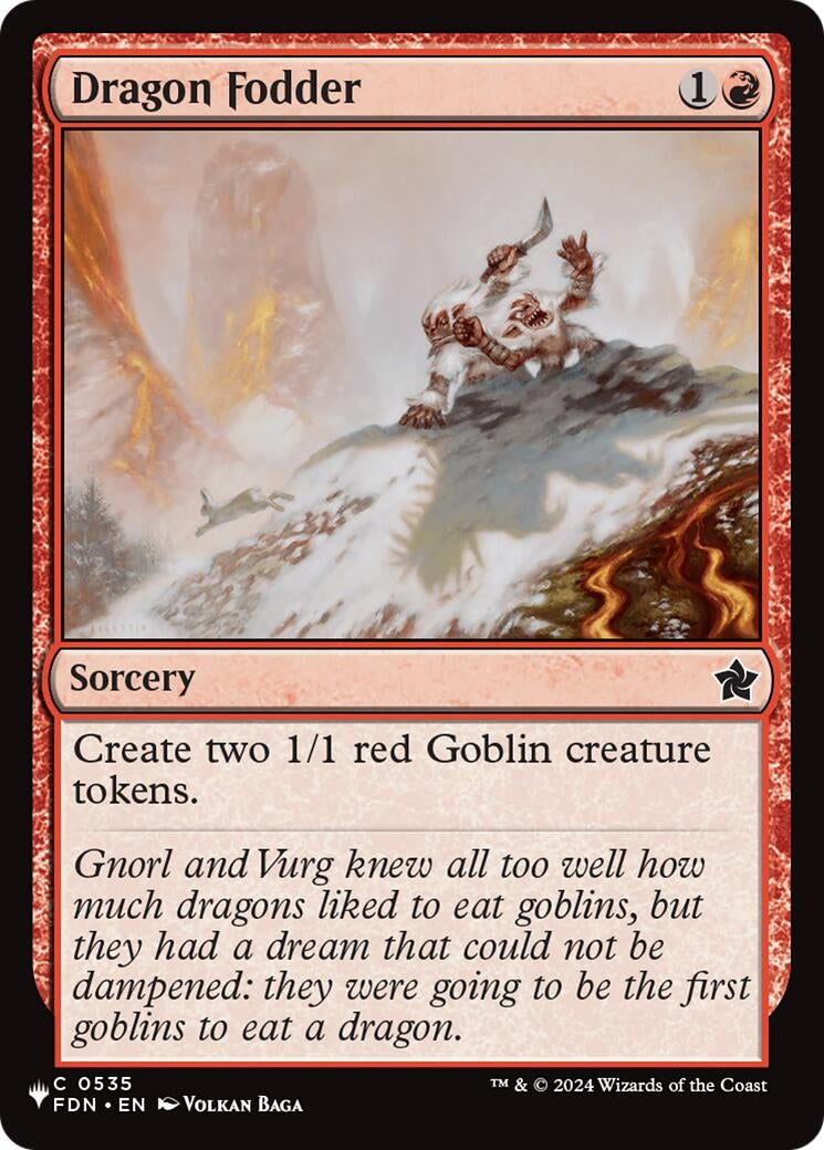 Image for Dragon Fodder (FDN) (The List Reprints) (535) (LIST) - Magic: The Gathering