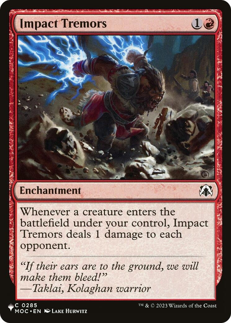 Image for Impact Tremors (MOC) (The List Reprints) (285) (LIST) - Magic: The Gathering