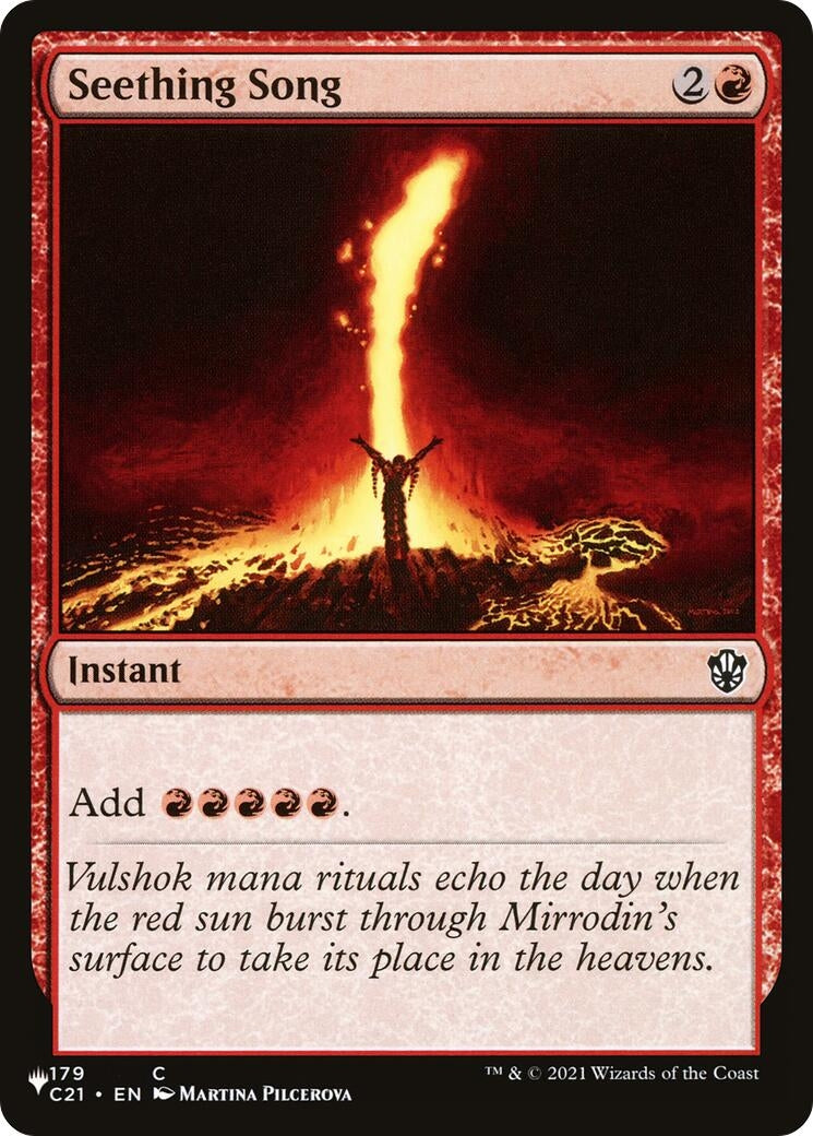 Image for Seething Song (C21) (The List Reprints) (179) (LIST) - Magic: The Gathering