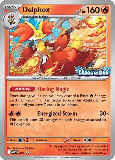 Delphox - 074 [Staff] (ME: Mega Evolution Promo) (074)