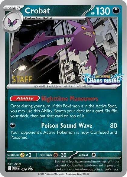 Image for Crobat - 076 [Staff] (ME: Mega Evolution Promo) (076) - Pokemon