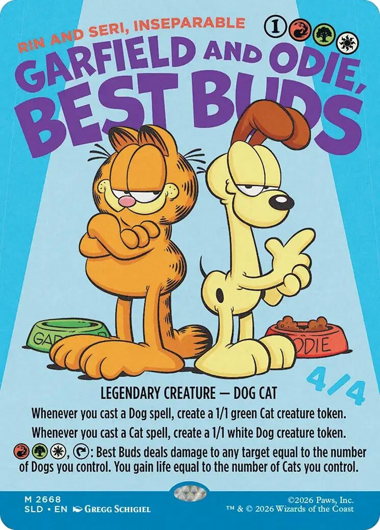 Image for Garfield and Odie, Best Buds - Rin and Seri, Inseparable (Secret Lair Drop Series) (2668) (SLD) - Magic: The Gathering