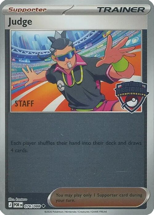 Image for Judge - 076/088 (Regional Championships) [Staff] (League & Championship Cards) (076/088) - Pokemon