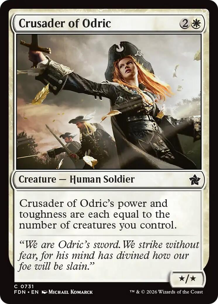 Image for Crusader of Odric (0731) (Foundations) (731) (FDN) - Magic: The Gathering