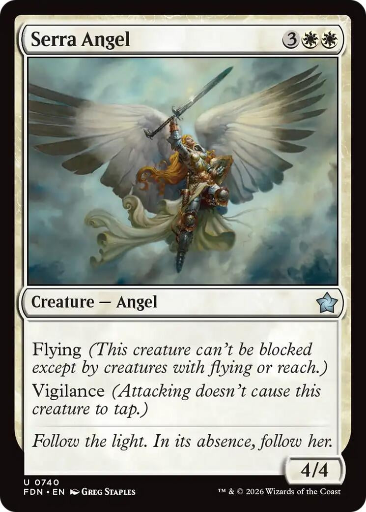 Image for Serra Angel (0740) (Foundations) (740) (FDN) - Magic: The Gathering