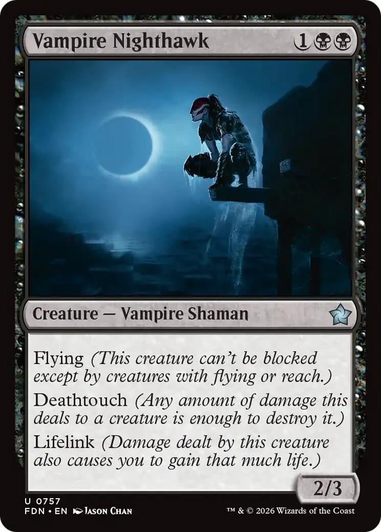 Image for Vampire Nighthawk (0757) (Foundations) (757) (FDN) - Magic: The Gathering