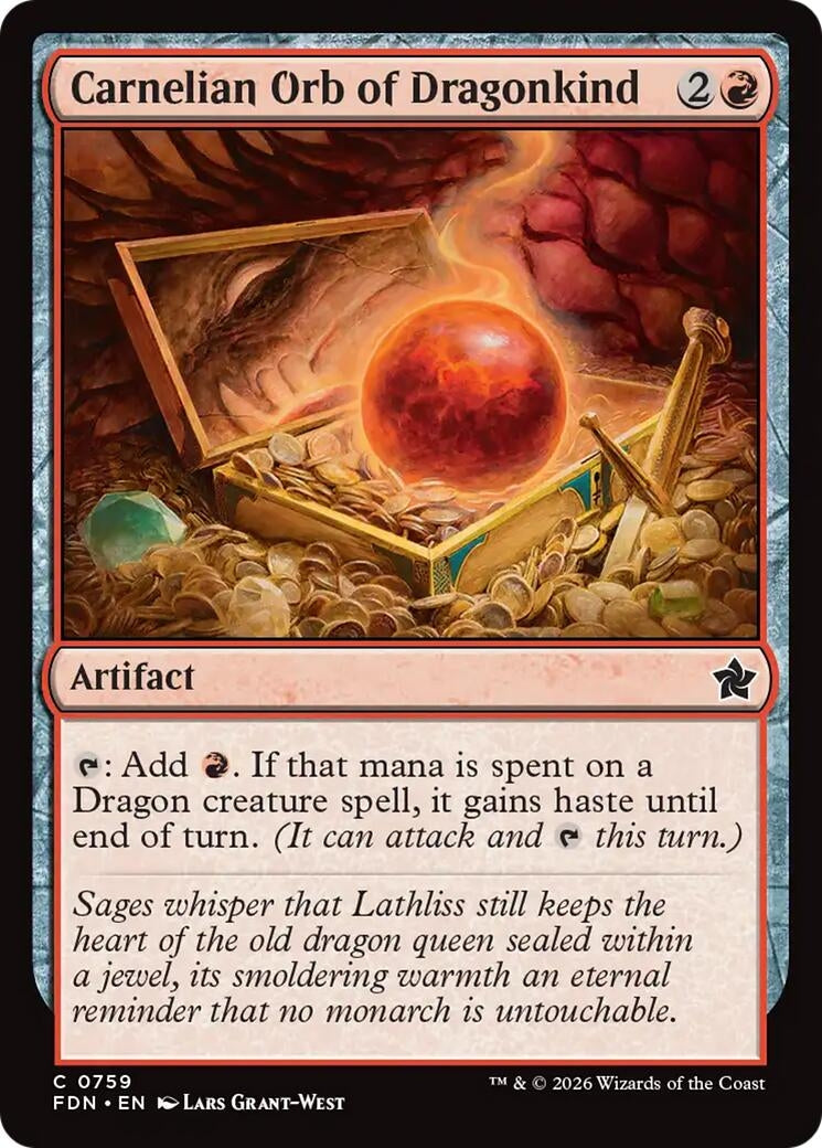 Image for Carnelian Orb of Dragonkind (0759) (Foundations) (759) (FDN) - Magic: The Gathering