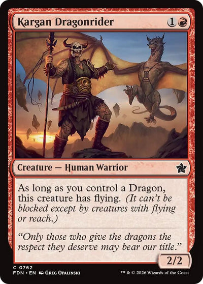 Kargan Dragonrider (0762) (Foundations) (762) (FDN)