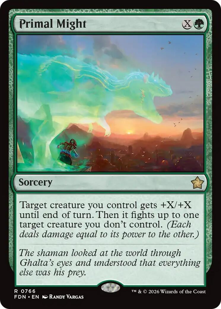 Image for Primal Might (0766) (Foundations) (766) (FDN) - Magic: The Gathering