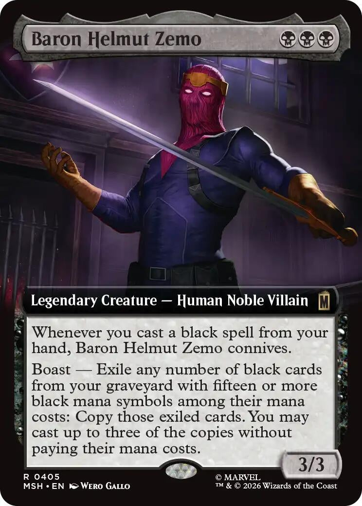 Image for Baron Helmut Zemo (Extended Art) (Marvel Super Heroes) (405) - Magic: The Gathering