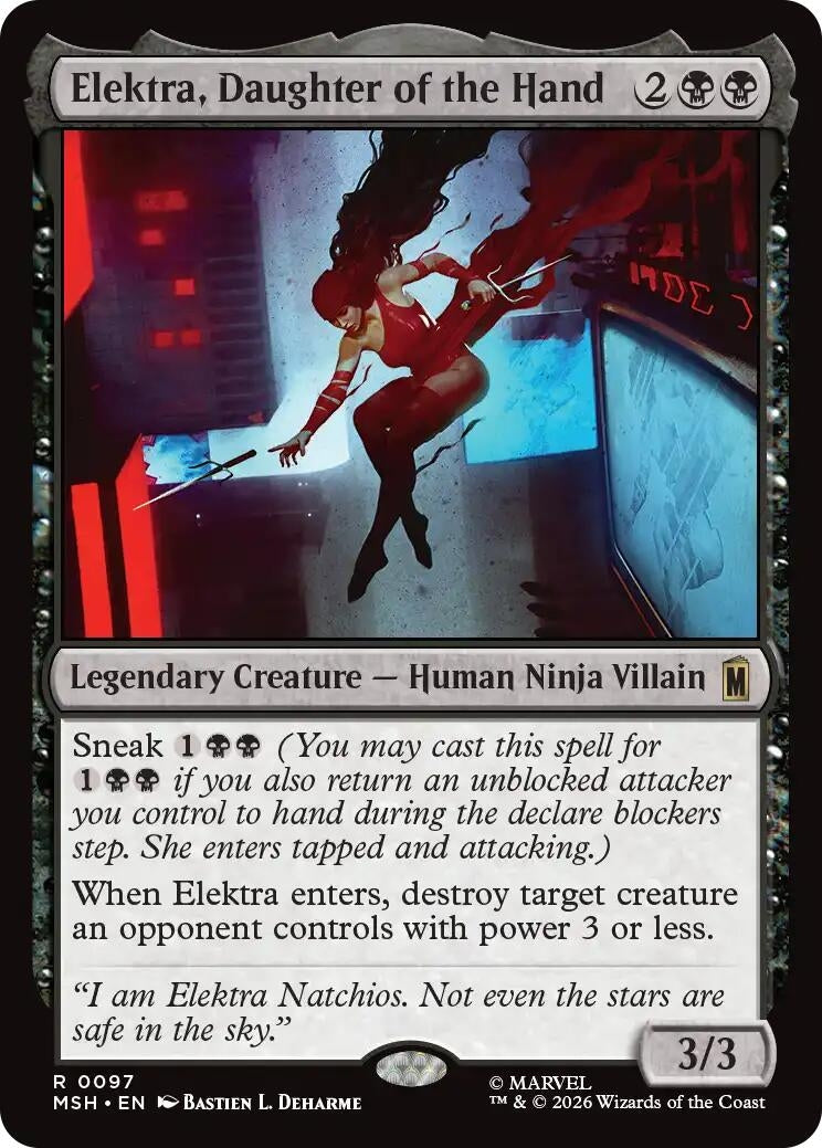 Image for Elektra, Daughter of the Hand (Marvel Super Heroes) (97) - Magic: The Gathering