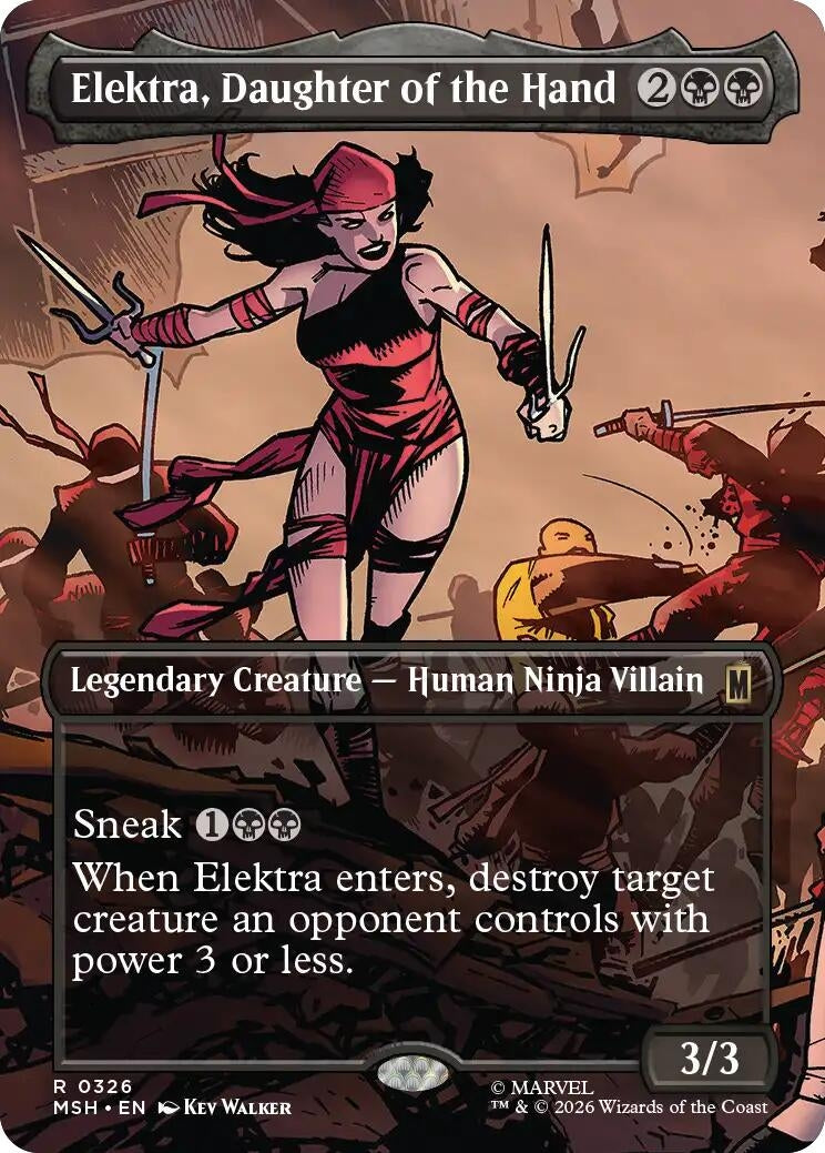 Image for Elektra, Daughter of the Hand (Borderless) (0326) (Marvel Super Heroes) (326) - Magic: The Gathering
