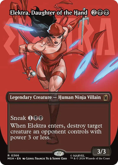 Elektra, Daughter of the Hand (Borderless) (0366) (Marvel Super Heroes) (366)