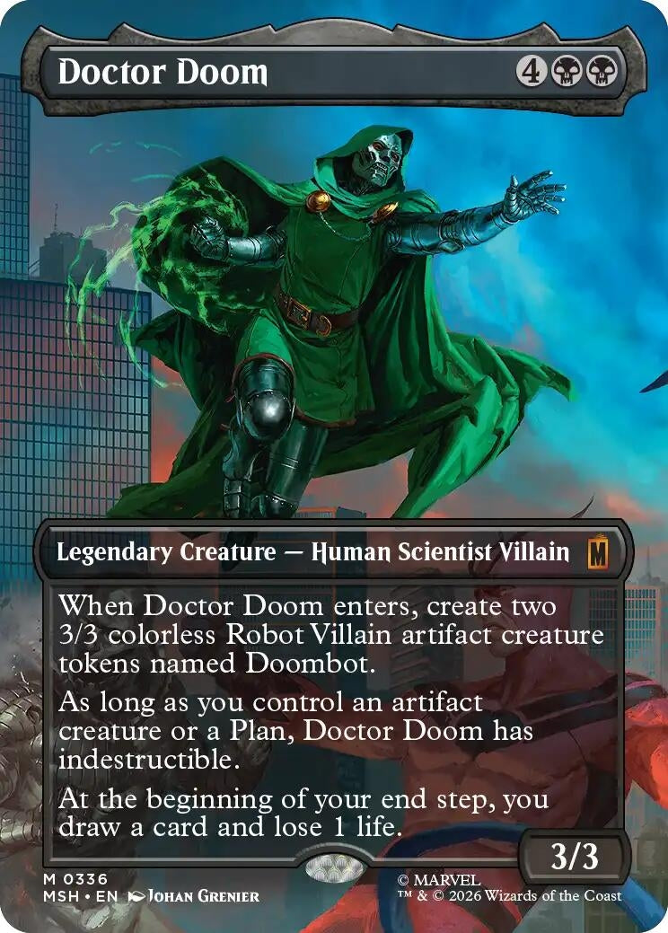 Image for Doctor Doom (Borderless) (0336) (Marvel Super Heroes) (336) - Magic: The Gathering