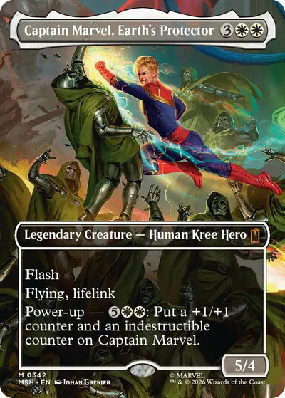 Captain Marvel, Earth's Protector (Borderless) (0342) (Marvel Super Heroes) (342)