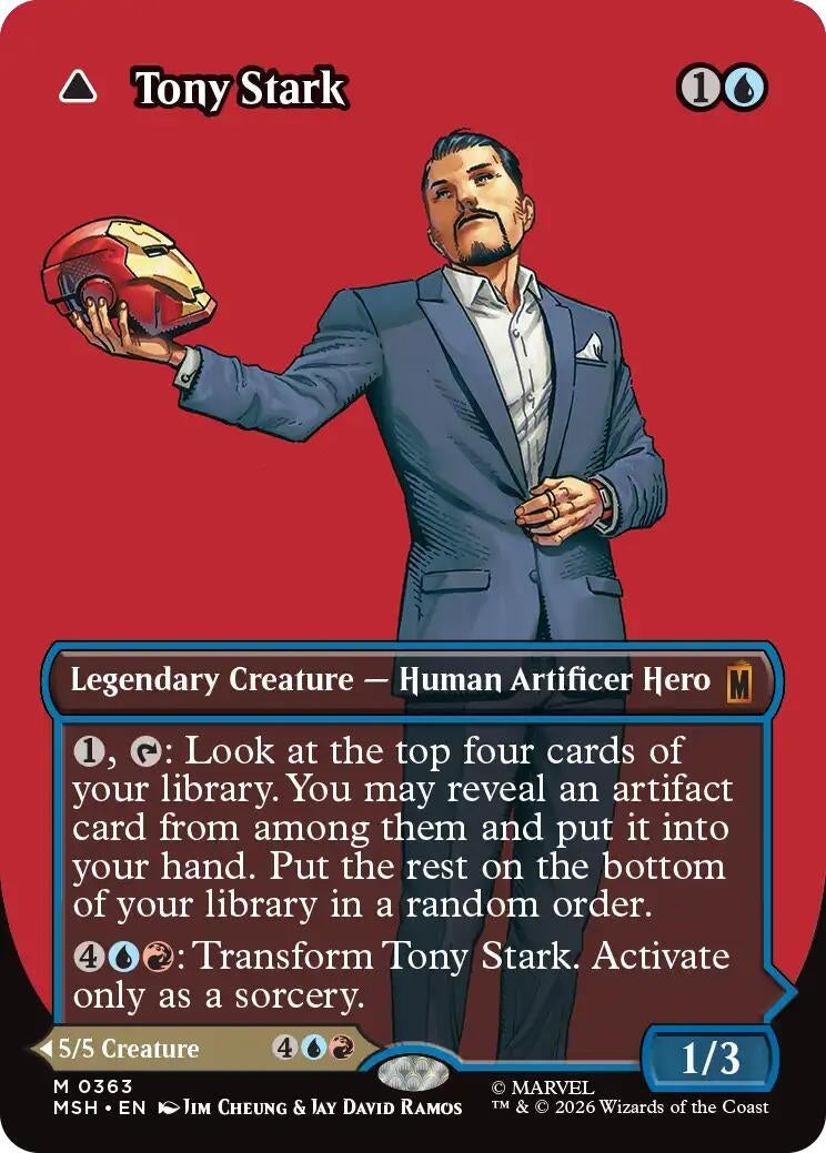 Image for Tony Stark (Borderless) (0363) (Marvel Super Heroes) (363) - Magic: The Gathering