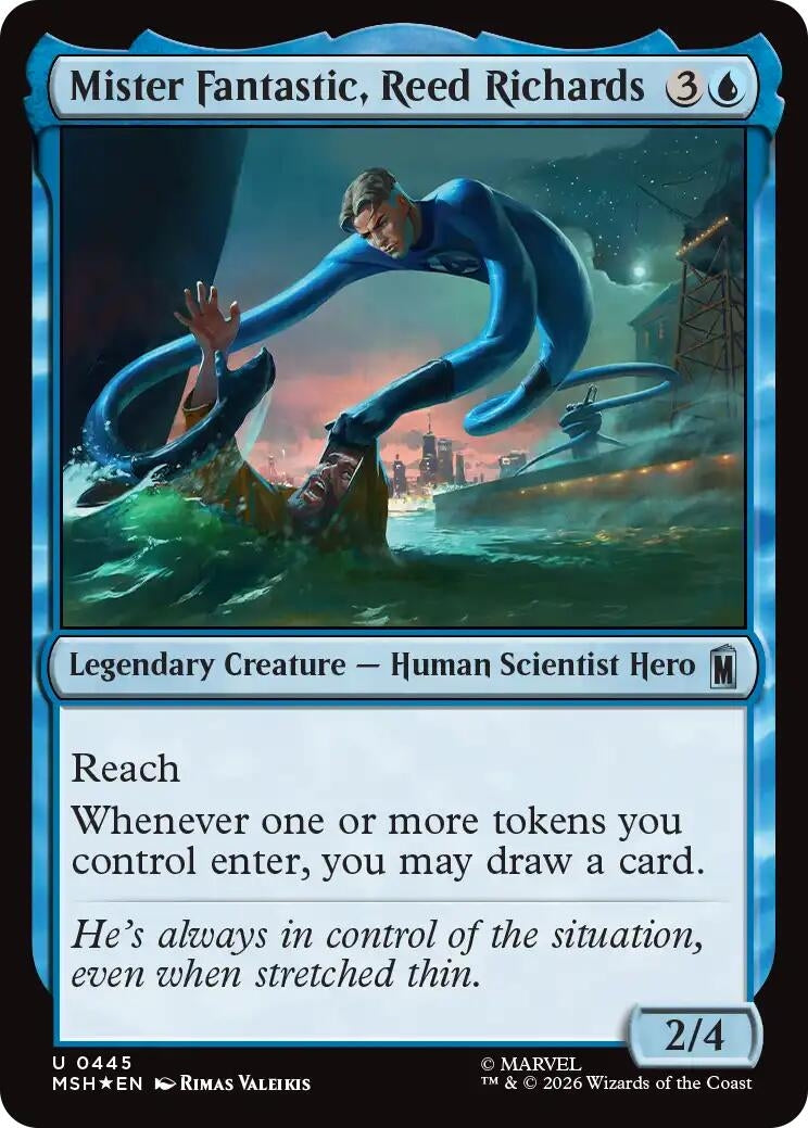 Image for Mister Fantastic, Reed Richards (Surge Foil) (Marvel Super Heroes) (445) - Magic: The Gathering