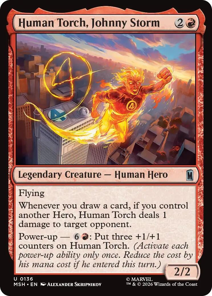 Image for Human Torch, Johnny Storm (Marvel Super Heroes) (136) - Magic: The Gathering