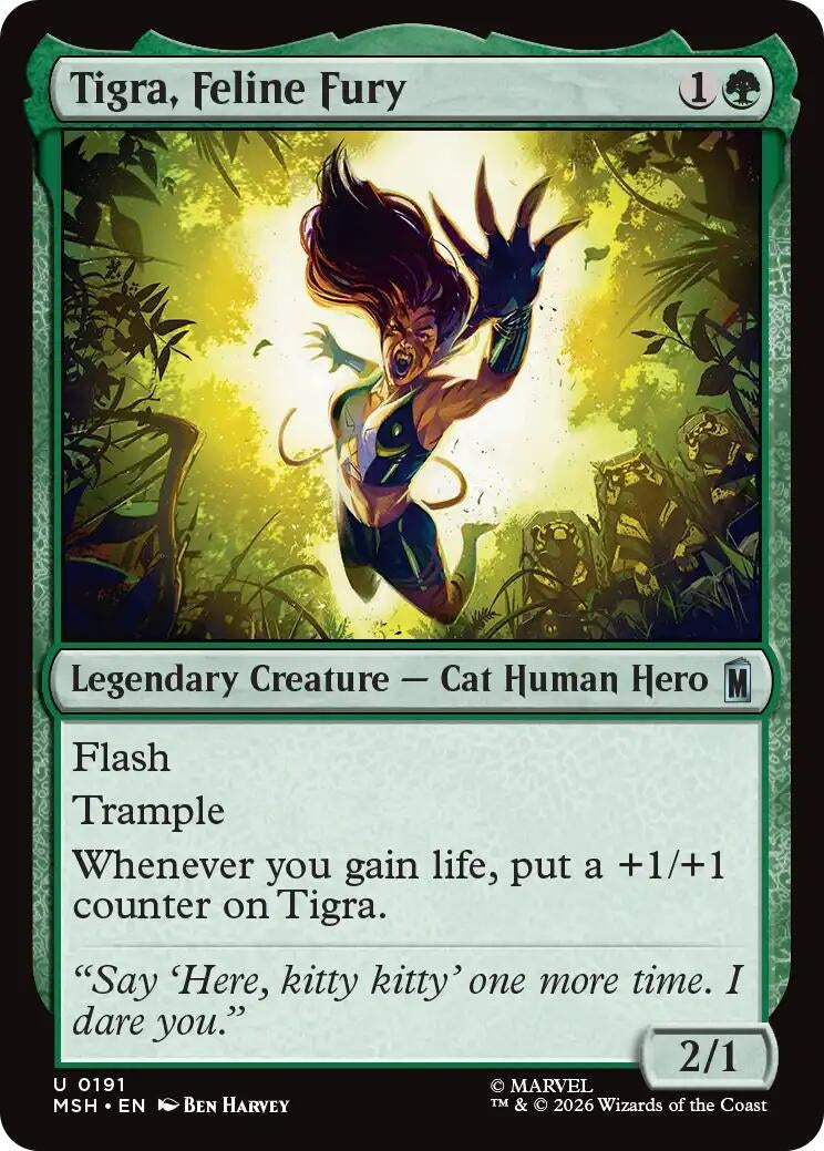 Image for Tigra, Feline Fury (Marvel Super Heroes) (191) - Magic: The Gathering