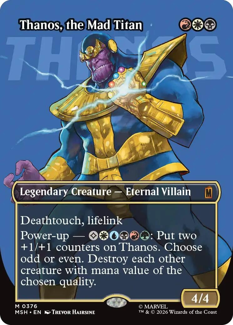 Image for Thanos, the Mad Titan (Borderless) (0376) (Marvel Super Heroes) (376) - Magic: The Gathering