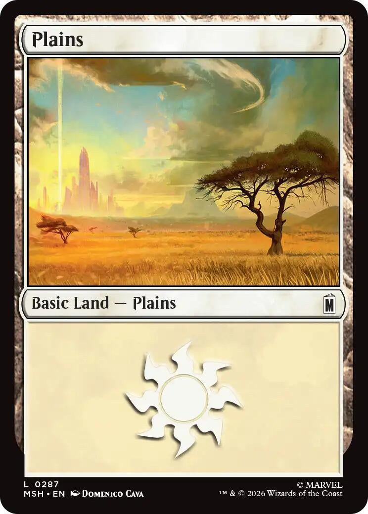 Image for Plains (0287) (Marvel Super Heroes) (287) - Magic: The Gathering