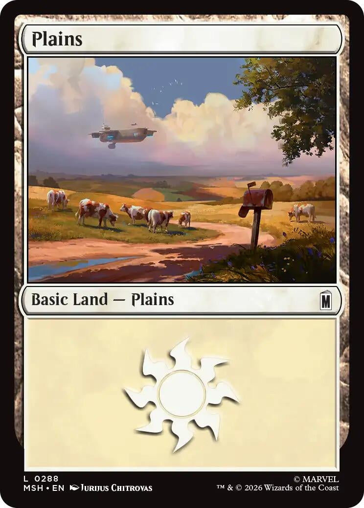 Image for Plains (0288) (Marvel Super Heroes) (288) - Magic: The Gathering
