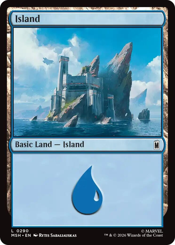 Image for Island (0290) (Marvel Super Heroes) (290) - Magic: The Gathering