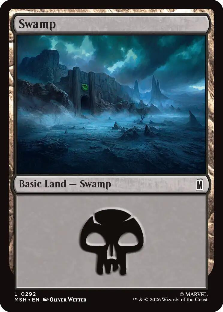 Image for Swamp (0292) (Marvel Super Heroes) (292) - Magic: The Gathering