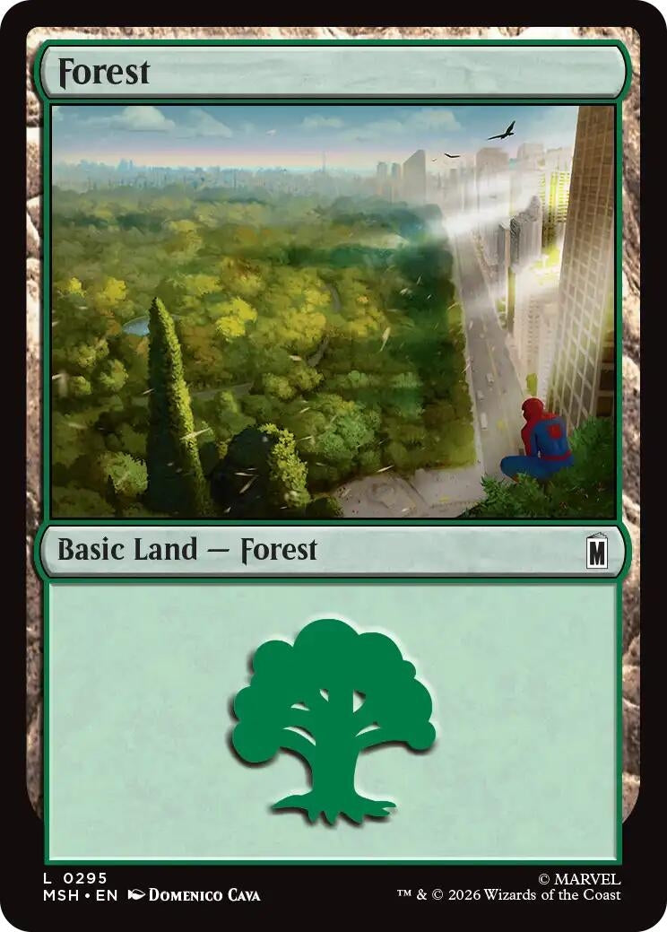 Image for Forest (0295) (Marvel Super Heroes) (295) - Magic: The Gathering