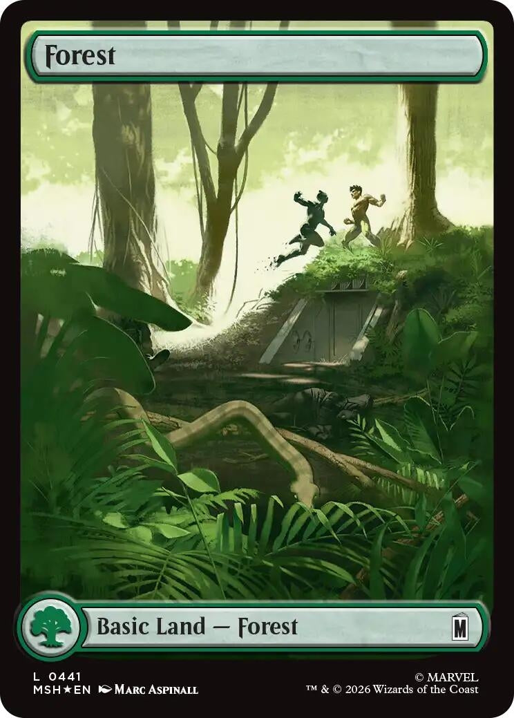 Image for Forest (0441) (Surge Foil) (Marvel Super Heroes) (441) - Magic: The Gathering
