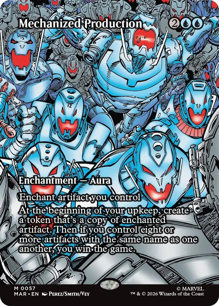 Image for Mechanized Production (Borderless) (Marvel Universe Eternal-Legal) (57) - Magic: The Gathering