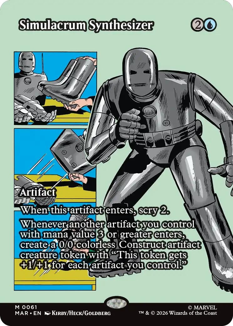 Image for Simulacrum Synthesizer (Borderless) (Marvel Universe Eternal-Legal) (61) - Magic: The Gathering