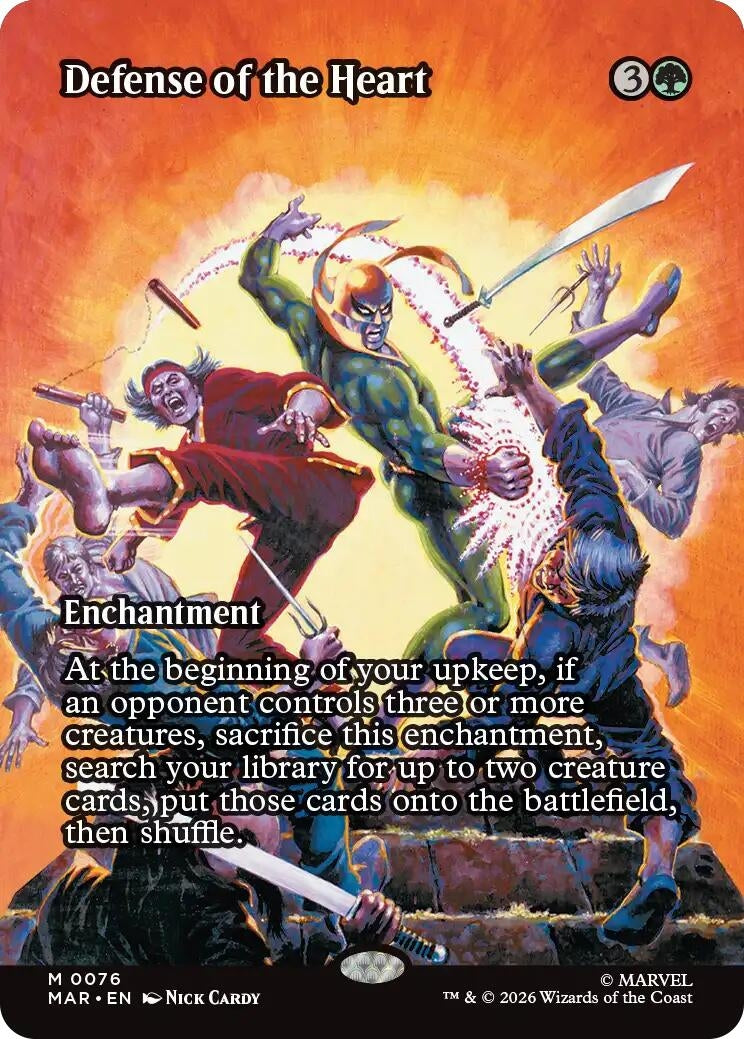Image for Defense of the Heart (Borderless) (Marvel Universe Eternal-Legal) (76) - Magic: The Gathering