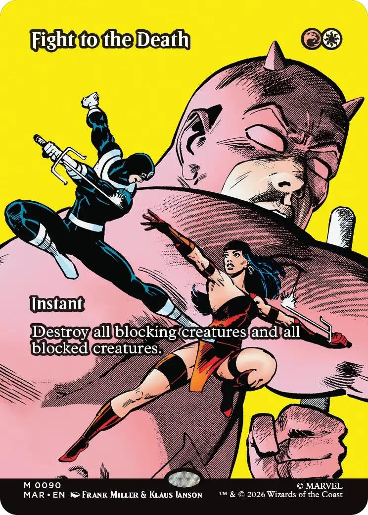 Image for Fight to the Death (Borderless) (Marvel Universe Eternal-Legal) (90) - Magic: The Gathering