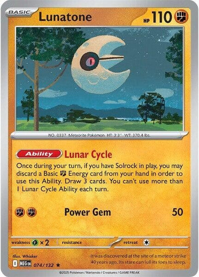 Lunatone - 074/132 (Non-Holo) (Deck Exclusives) (074/132)